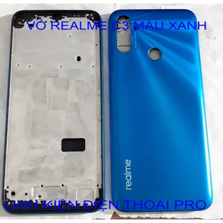 Vỏ realme c3 màu xanh