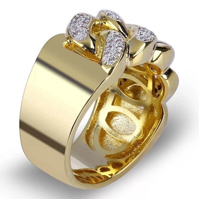 Nhẫn đồng hồ mạ vàng 18K phong cách Âu Mỹ cho nam
