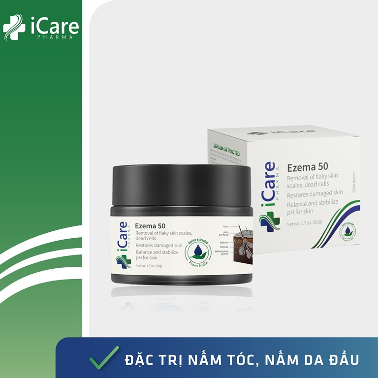 Dược Liệu Nấm Da Đầu Ezema 50 - Chiết Xuất Từ Gurjun Ấn Độ - Thương Hiệu iCare Pharma