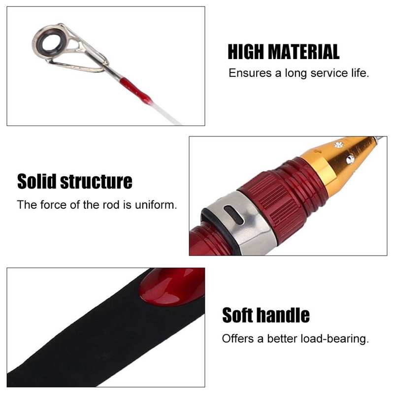 Cần Câu Cá Mùa Đông Mini 2 Đoạn 50cm