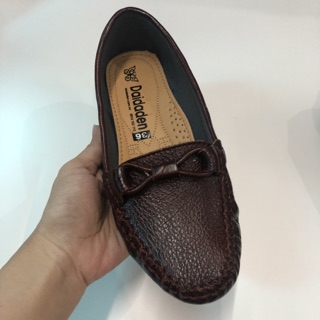 Giày Mọi Nữ Lười Da Bò