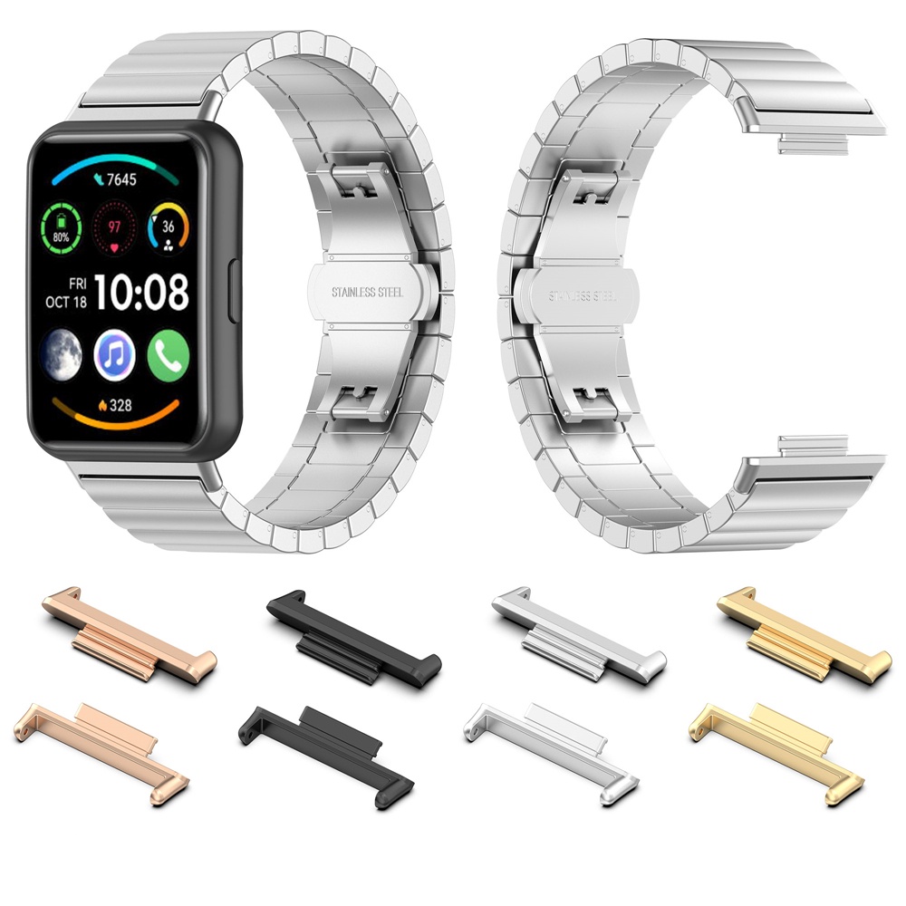 1 Cặp Dây Đeo Thay Thế Bằng Thép Không Gỉ 316L Cho Đồng Hồ Huawei Watch Fit 2 / Fit2 Active