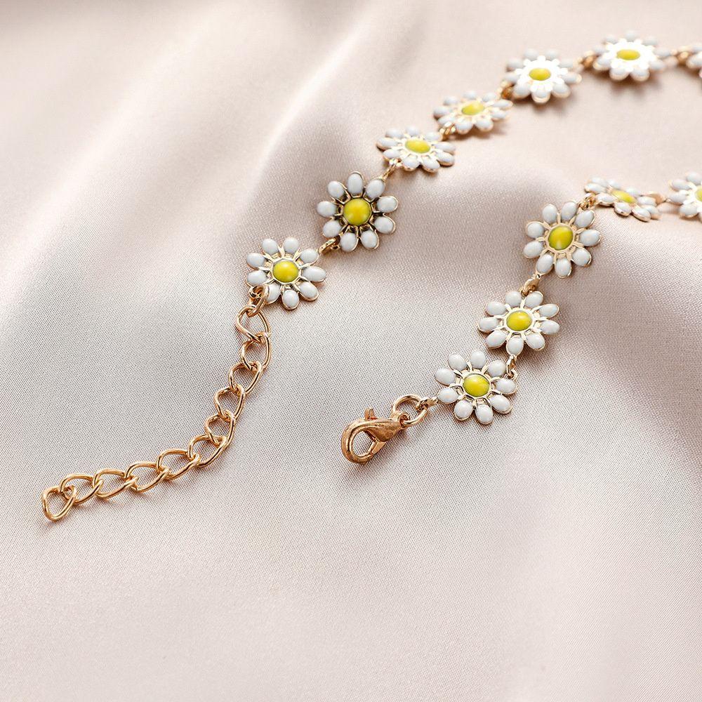 NIUYOU Vòng Cổ Choker Mặt Hoa Cúc Cho Nữ