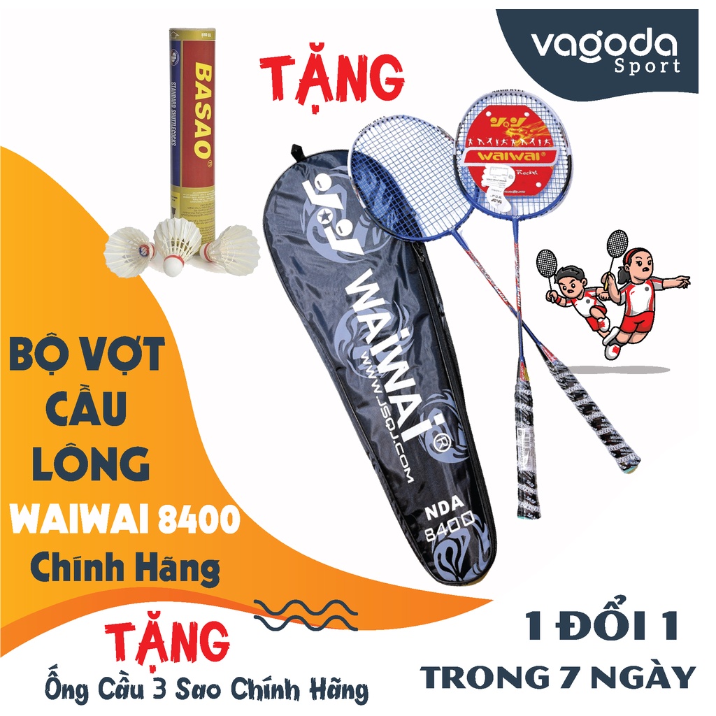 Bộ Vợt Cầu Lông WaiWai8400 Chính Hãng