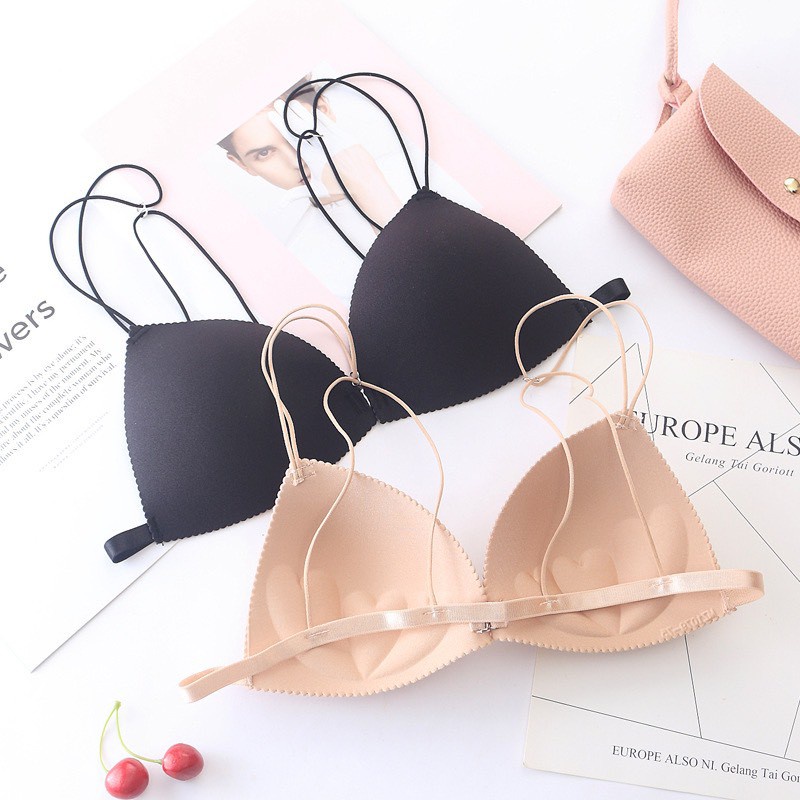 Áo Lót Nữ Không Gọng Nâng Ngực - Áo Bra nữ 2 dây hở lưng nâng vòng một gợi cảm mẫu 818