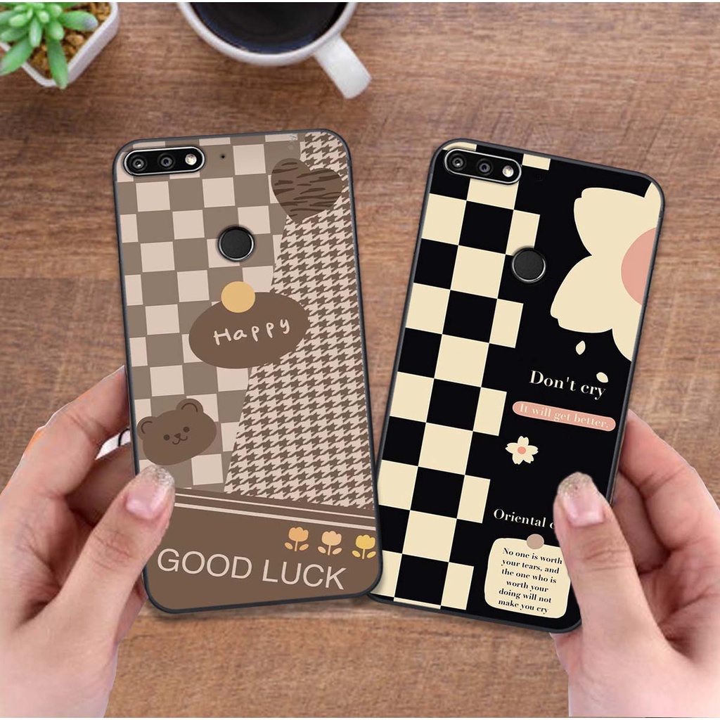 Ốp lưng điện thoại HUAWEI  Y7 PRIME 2018 / Y7 PRO 2018 bộ hình caro TRẺ TRUNG, PHONG CÁCH.