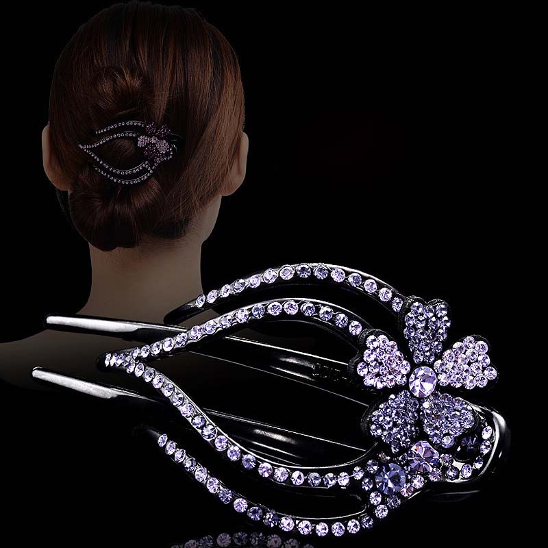 Kẹp tóc hình quả đào đính đá giả phong cách Hàn Quốc thời trang xinh xắn cho nữ