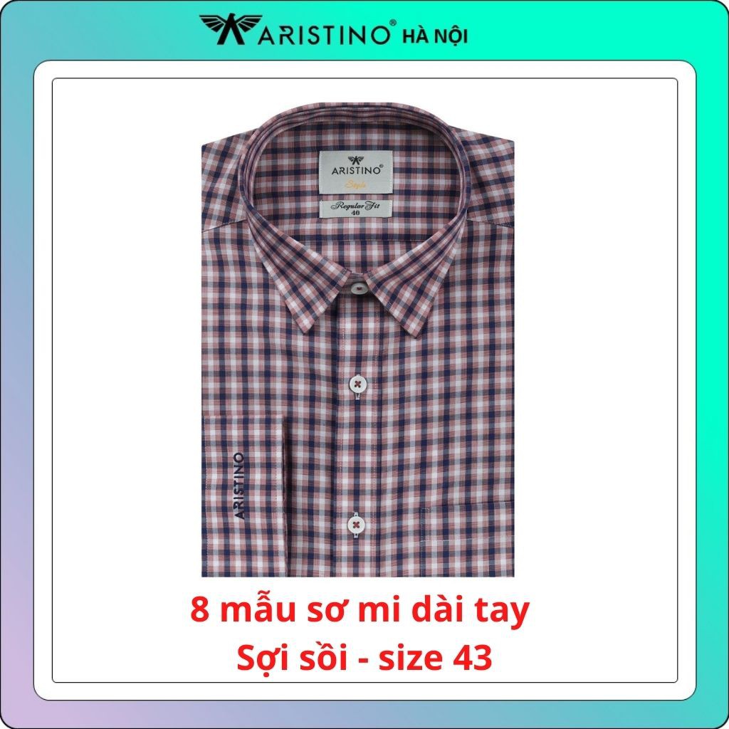 (8 mẫu)Áo sơ mi nam dài tay ARISTINO lịch lãm(size 43)