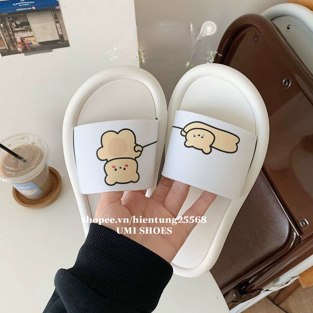 [HOT 2020] Dép nữ đế bằng Ulzzang Gấu dắt lê cute xinh bền đẹp dễ thương rửa nước đi mưa đi biển đi chơi trend | BigBuy360 - bigbuy360.vn
