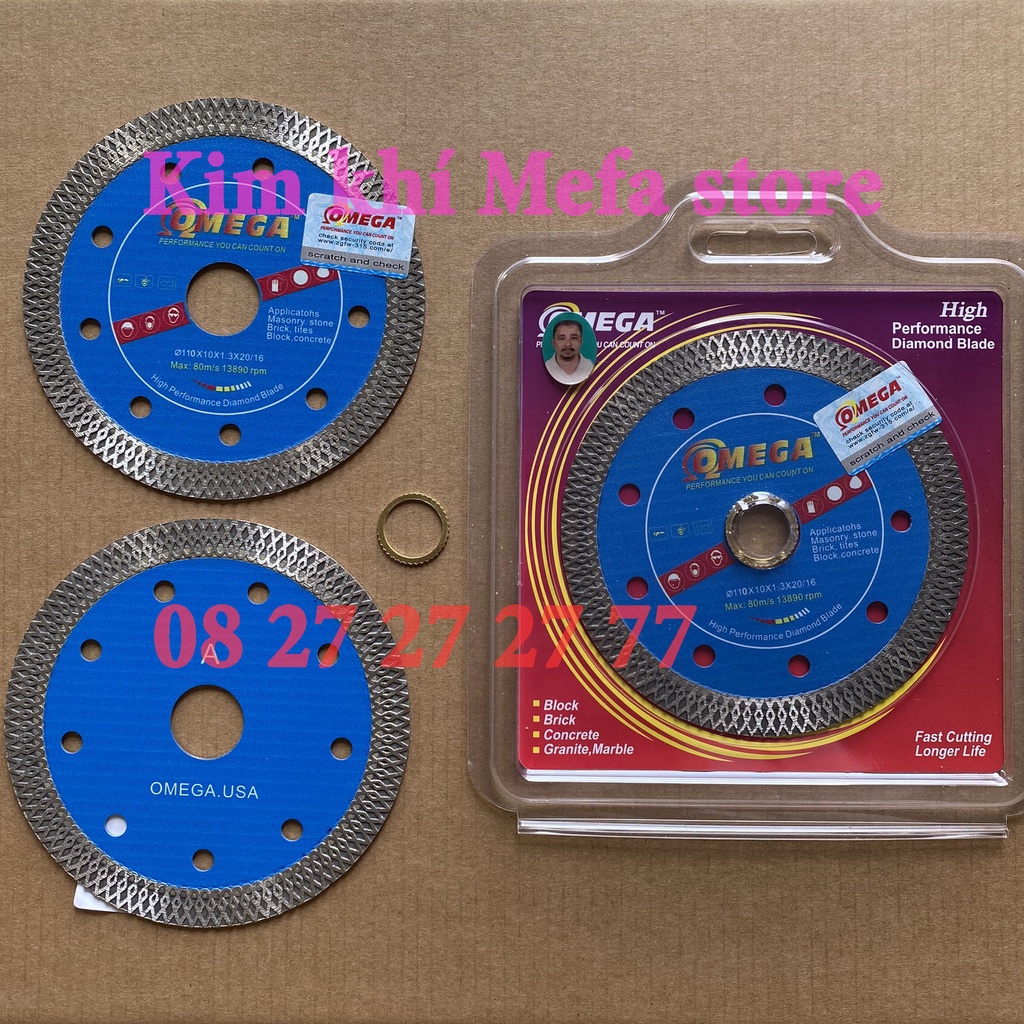 Lưỡi cắt gạch men, cắt đá, gạch ngói gốm sứ OMEGA 110 loại tốt