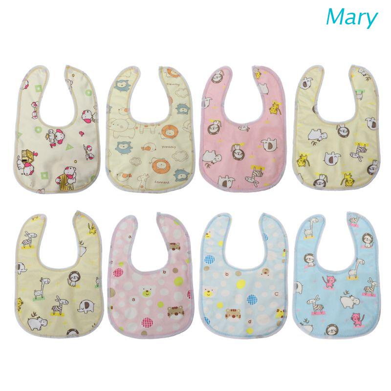 Yếm ăn vải nhung chống thấm nước in họa tiết nhiều màu sắc cho bé