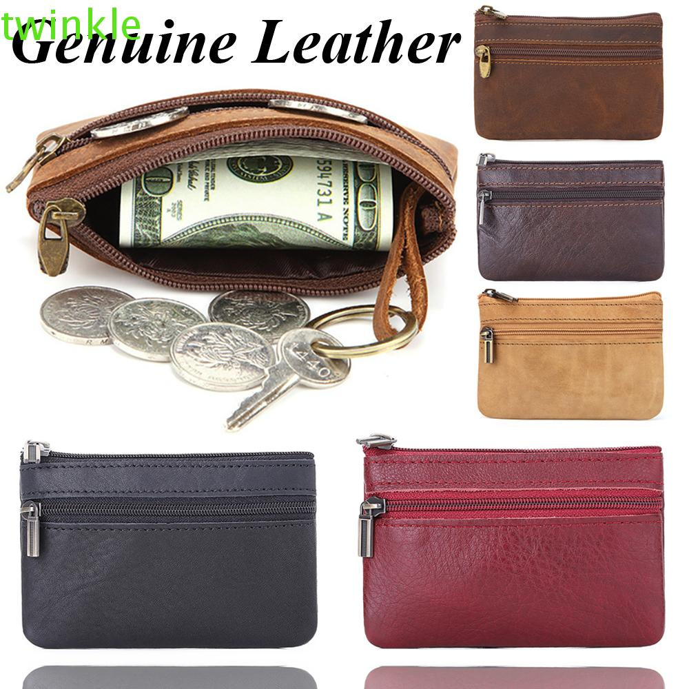 TWINKLE Retro Coin Purse Men Zero Purse Wallet Women Fashion Pocket Crazy Horse Leather Lady Money Bag Clutch Bag/Multicolor
