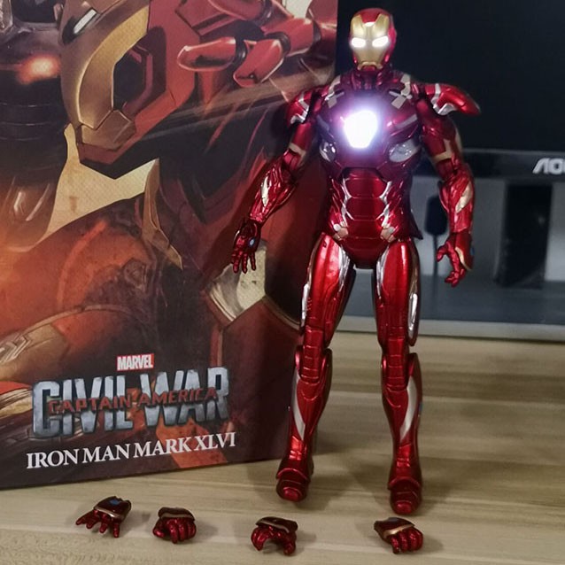 Mô Hình Nhân Vật Iron Man Mk46 Phát Sáng Trong Phim The Avengers