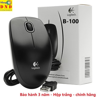 Chuột có dây Logitech B100 chính hãng (hộp trắng) bảo hành 3 năm 1 đổi 1, thiết kế làm nên tên tuổi