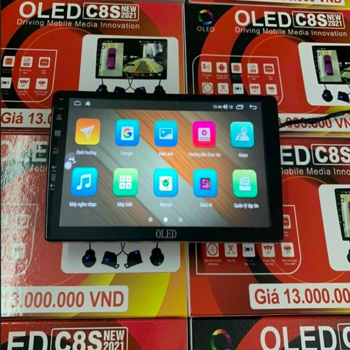 Bộ kết hợp màn hình DVD Android và Camera 360 độ 2 trong 1 Oled C8S 5G - Bảo Hành 18 Tháng