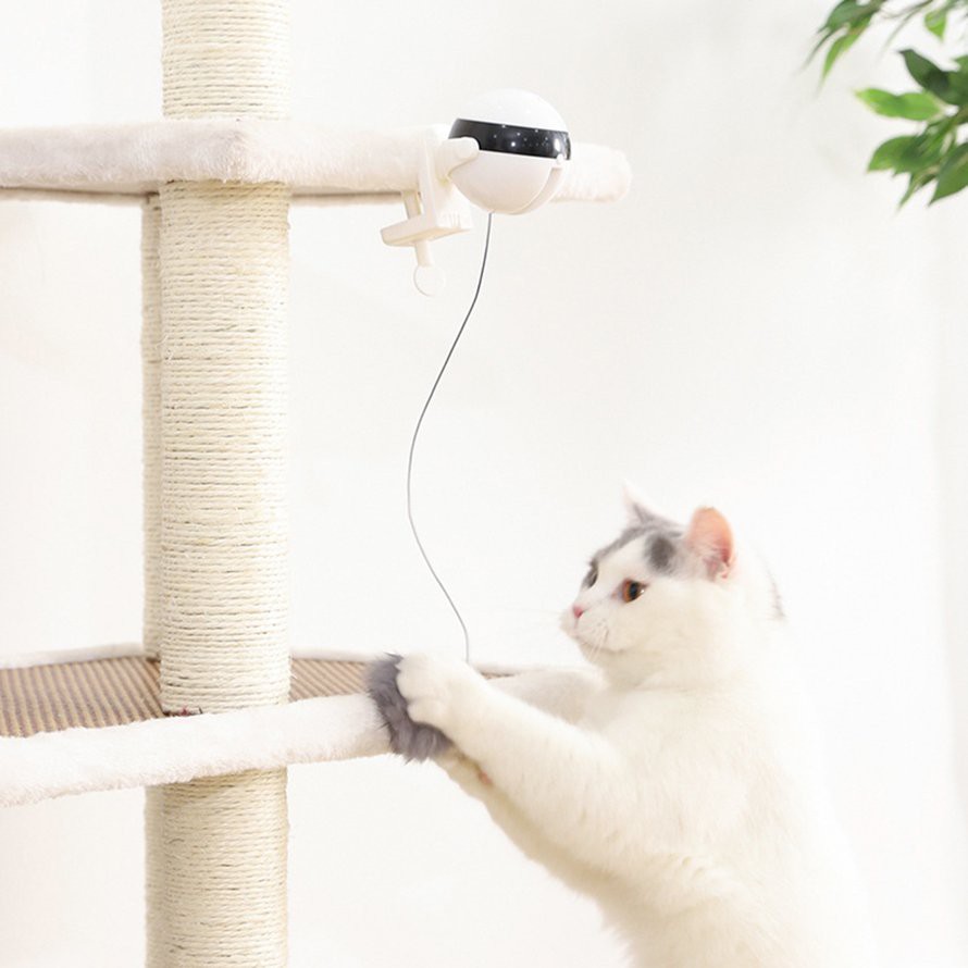 Dụng Cụ Đồ Chơi Bóng Bông Mềm Có Dây Treo Dành Cho Mèo Cưng