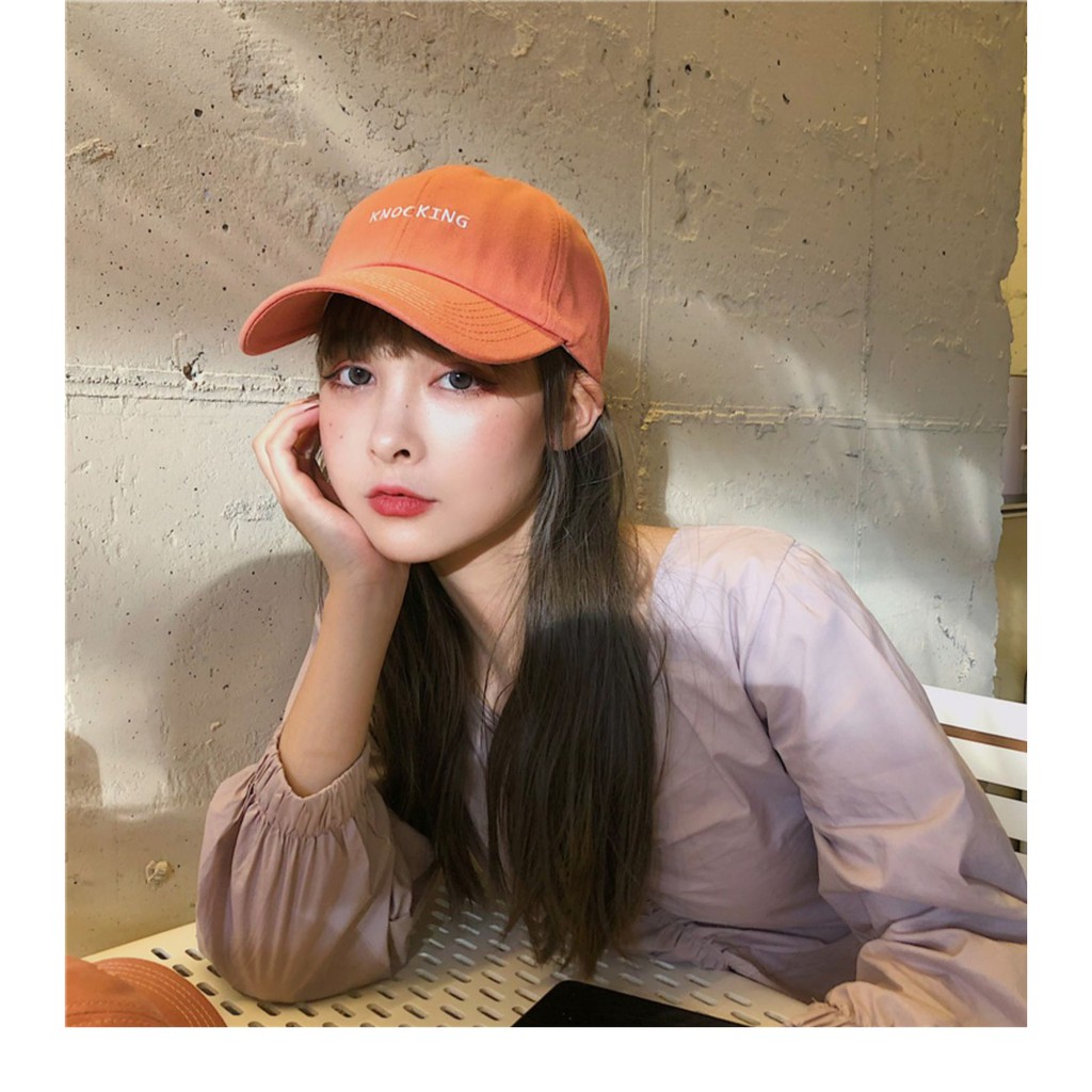 Mũ lưỡi trai Unisex thêu chữ Knocking