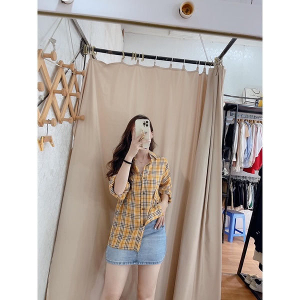 Chân Váy Jeans , Quần Giả Váy Jeans Màu Xanh Co Giãn , Chân Váy Jeans Ngắn - Nhà Cam