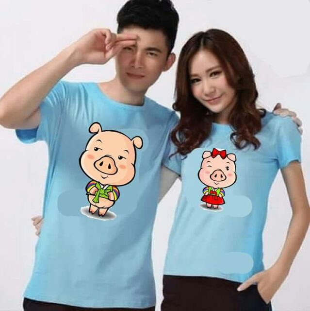 Áo cặp đôi heo ngộ nghĩnh.