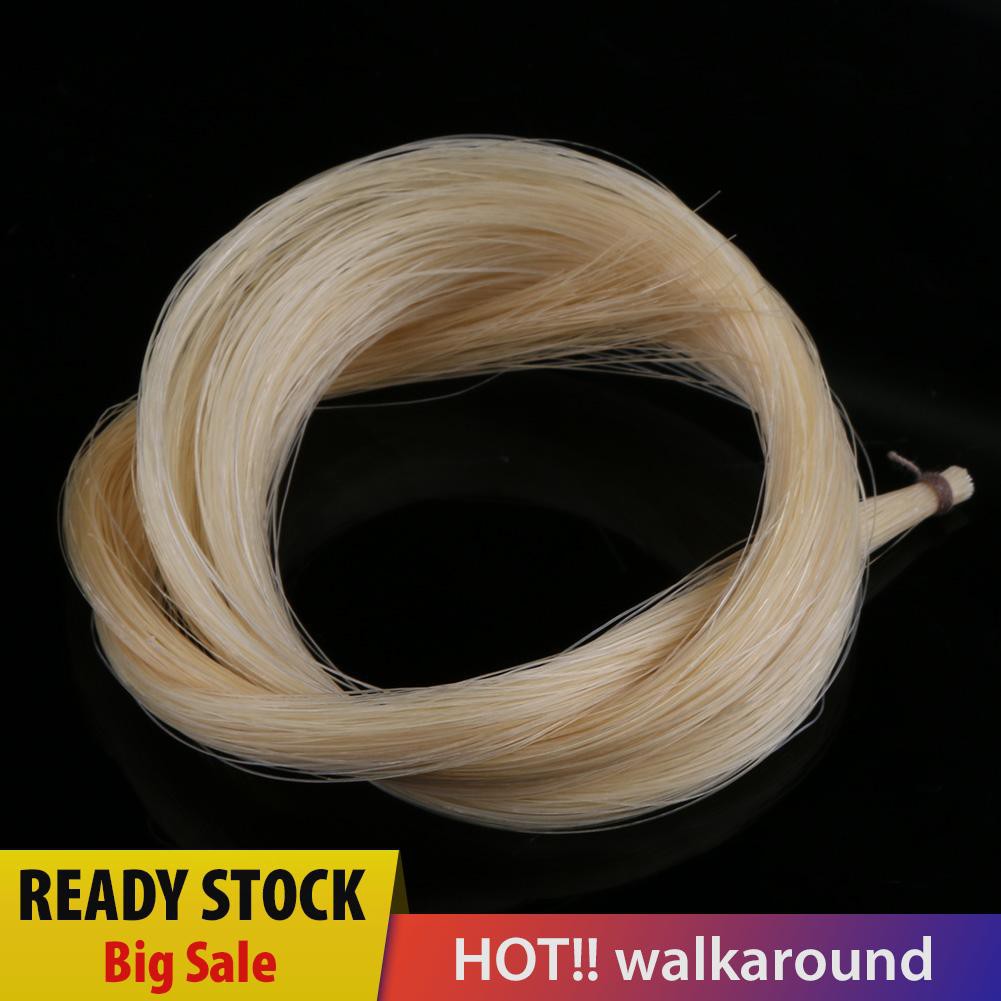 1 Hank Universal Gold + White Stallion Horse Hair For Violin Bow