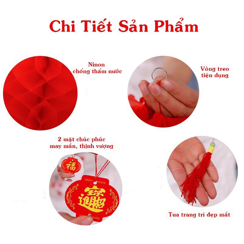 [ Được chọn size] Đèn Lồng Đỏ Trang Trí Tết, Trang Trí Lễ Hội, Trang Trí Trung Thu