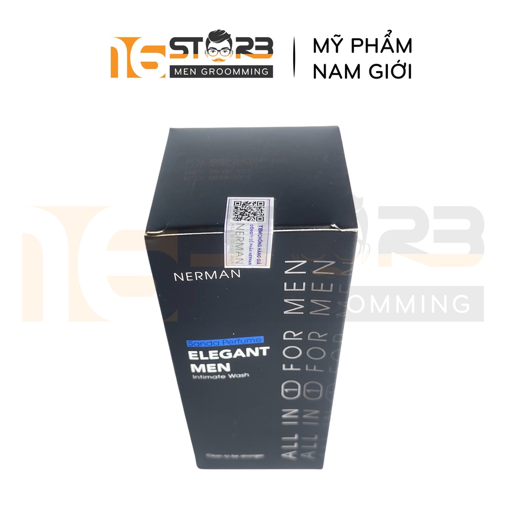 [Chính Hãng 100%] Dung dịch vệ sinh nam giới Nerman Elegant Men hương nước hoa cao cấp 100ml