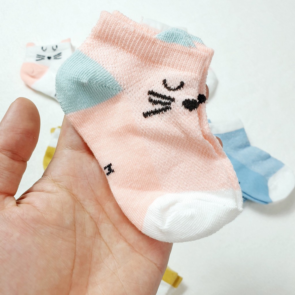 [Sét 5 đôi] Tất lưới cổ thấp Kid's Socks