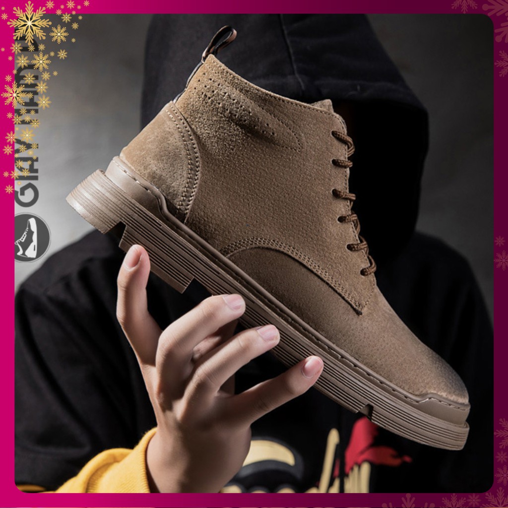 Giày Da Nam - FREESHIP - Giày Boot Nam Da Thật Phong Độ GNK18 | BigBuy360 - bigbuy360.vn