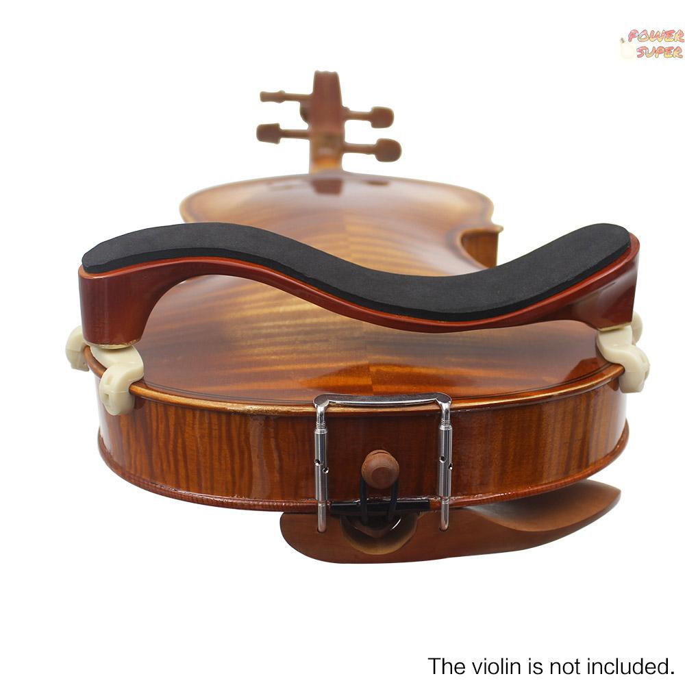 PSUPER ammoon Violin Shoulder Rest Maple Wood for 3/4 4/4 Violin Fiddle with Cleaning Cloth