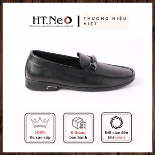 Giày mọi nam da bò - giầy da nam công sở HT.NEO da bò nguyên miếng nhập khẩu siêu mềm, sang trọng D38