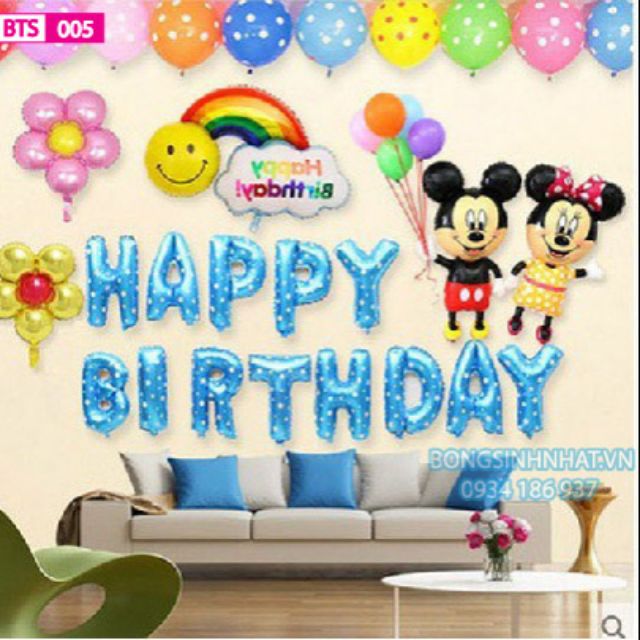 Set bóng chuột Mickey trang trí sinh nhật