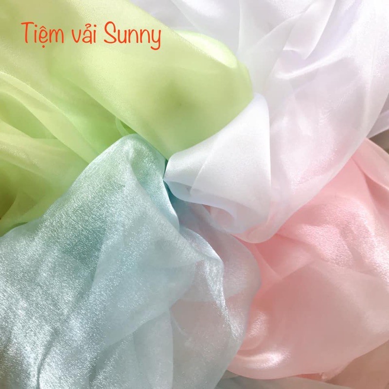 Vải voan kính Hàn ánh nhũ/ voan ánh bóng/ Von Mỹ các loại