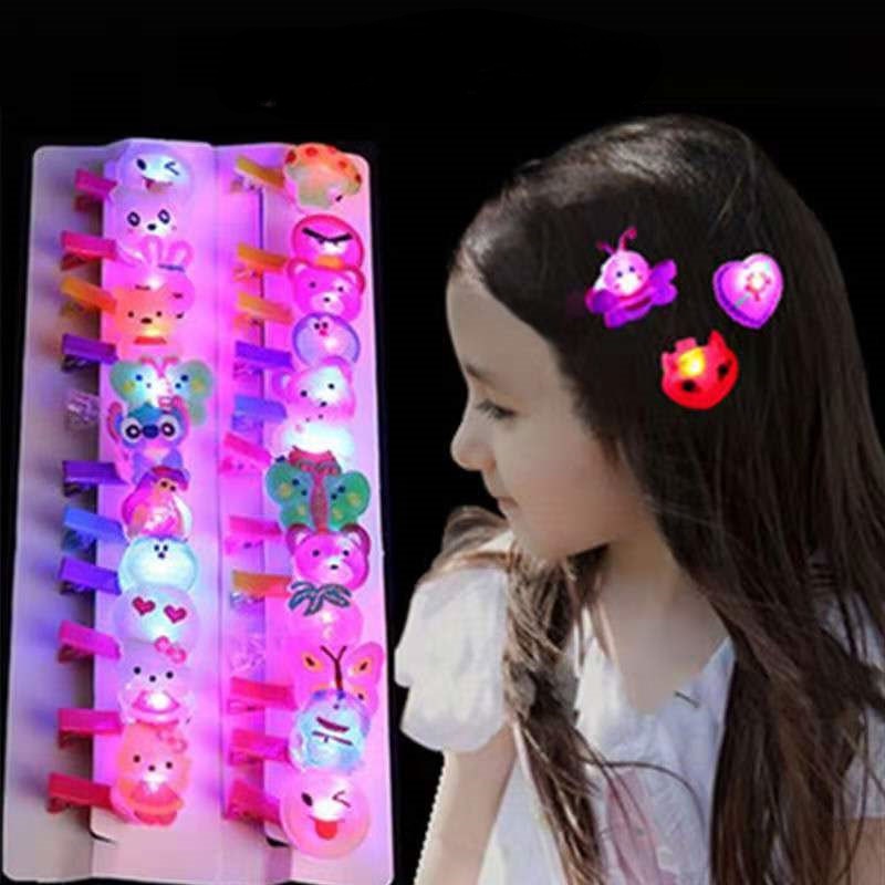 Kẹp Tóc Hình Hoạt Hình Phát Sáng Xinh Xắn Cho Bé