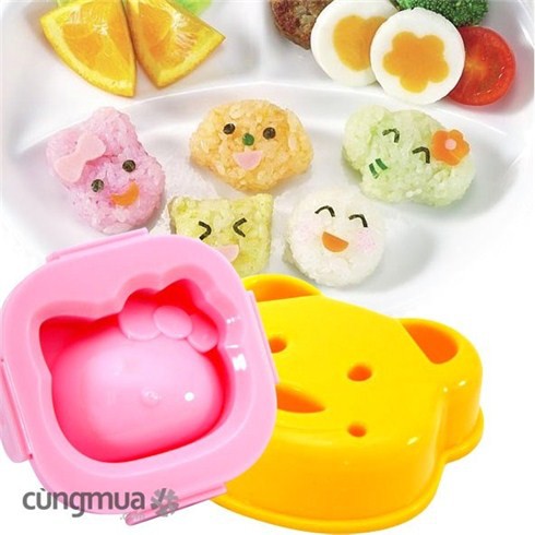 BỘ 2 KHUÔN LÀM CƠM NẤM CHO BÉ SIÊU CUTE