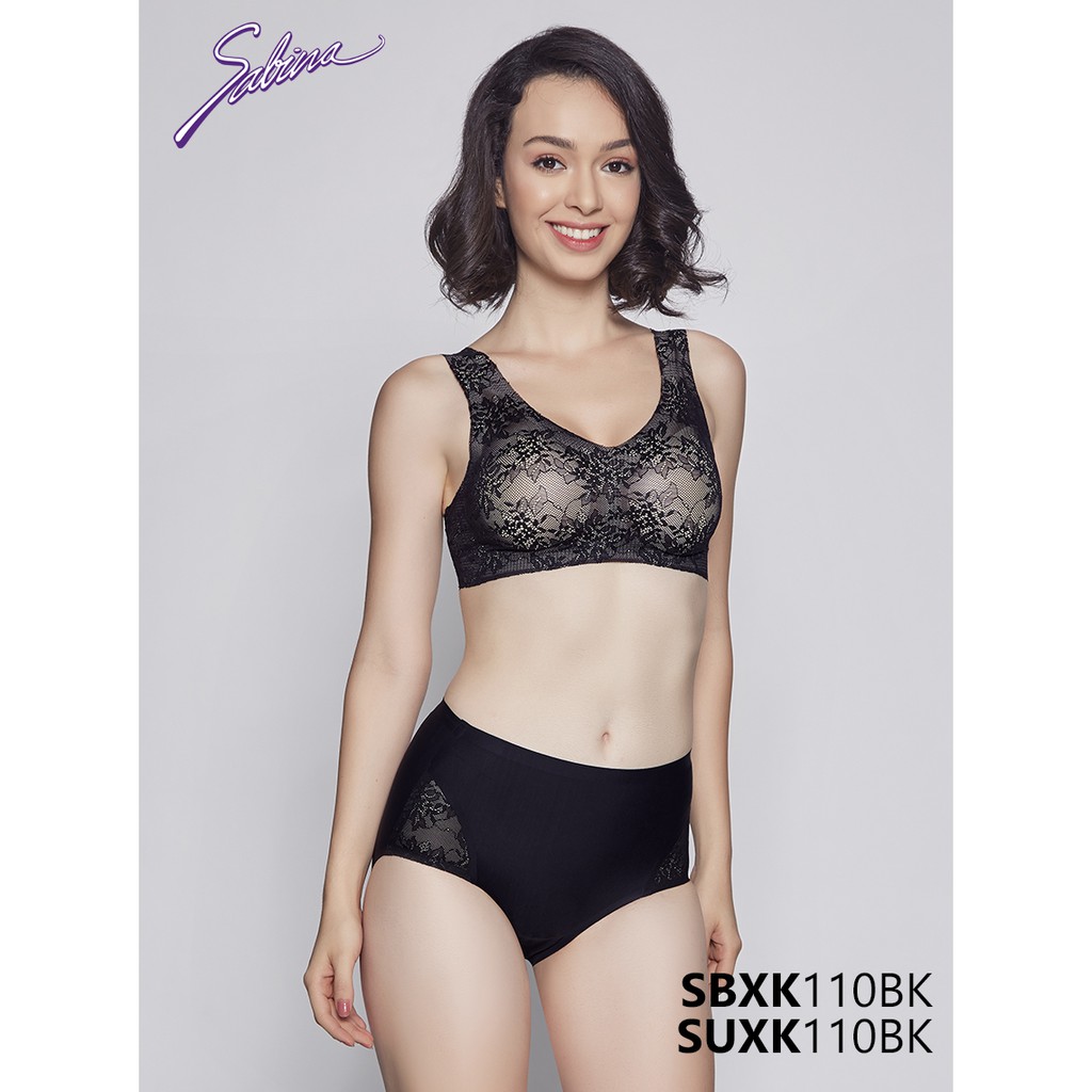 Combo Áo Lót Không Viền May Mút Vừa Phối Ren Sexy Và Quần Đồng Bộ Fashion Soft Collection By Sabina SBXK110+SUXK110 | BigBuy360 - bigbuy360.vn