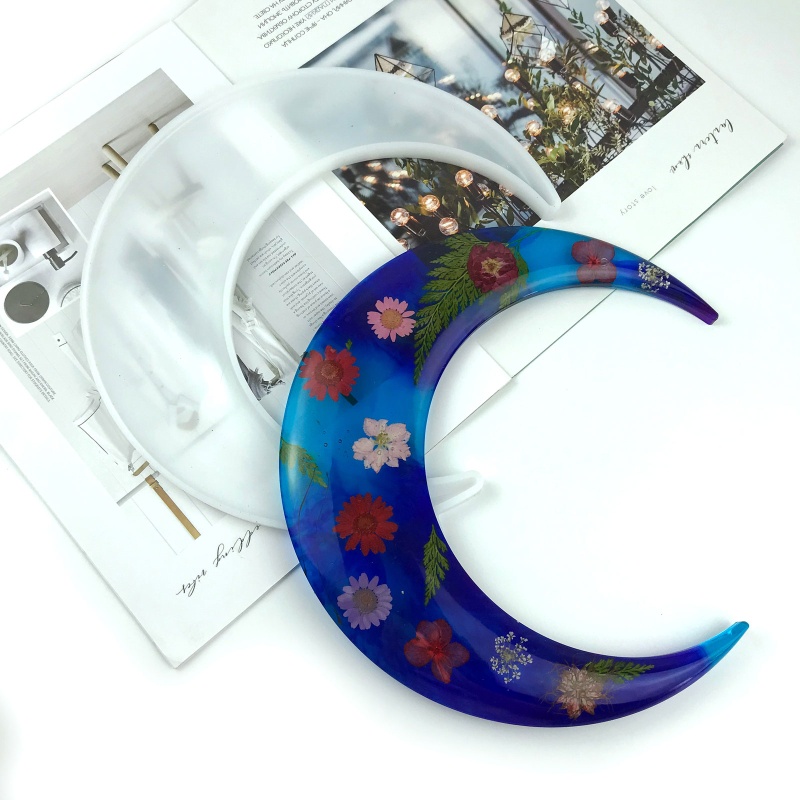 Khuôn Silicone Làm Mặt Dây Chuyền Hình Phù Thủy / Mặt Trăng Treo Tường Trang Trí