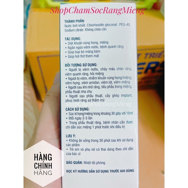 Nước Súc miệng HMU CHLOHEXIDINE Của Đại Học Y Hà Nội