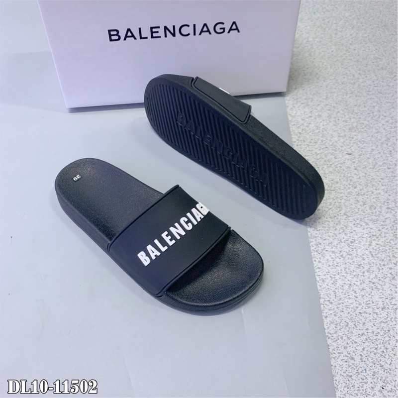 Dép nam Balenciag nam nữ quai ngang Chữ Nổi - dép Balen full box +Bill DL10