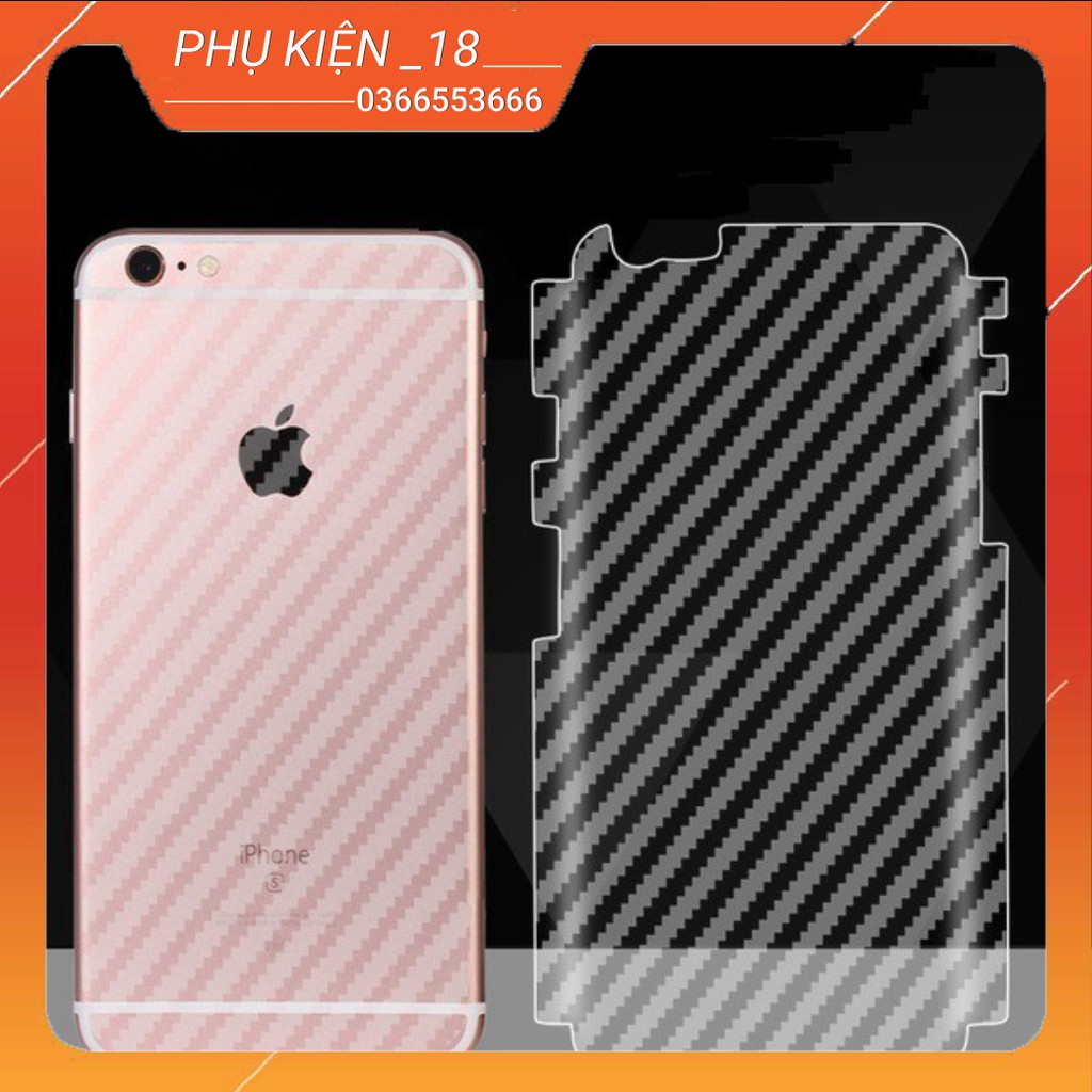 Miếng dán vân carbon mặt sau iphone 6/6s/7s/7p/8/8p