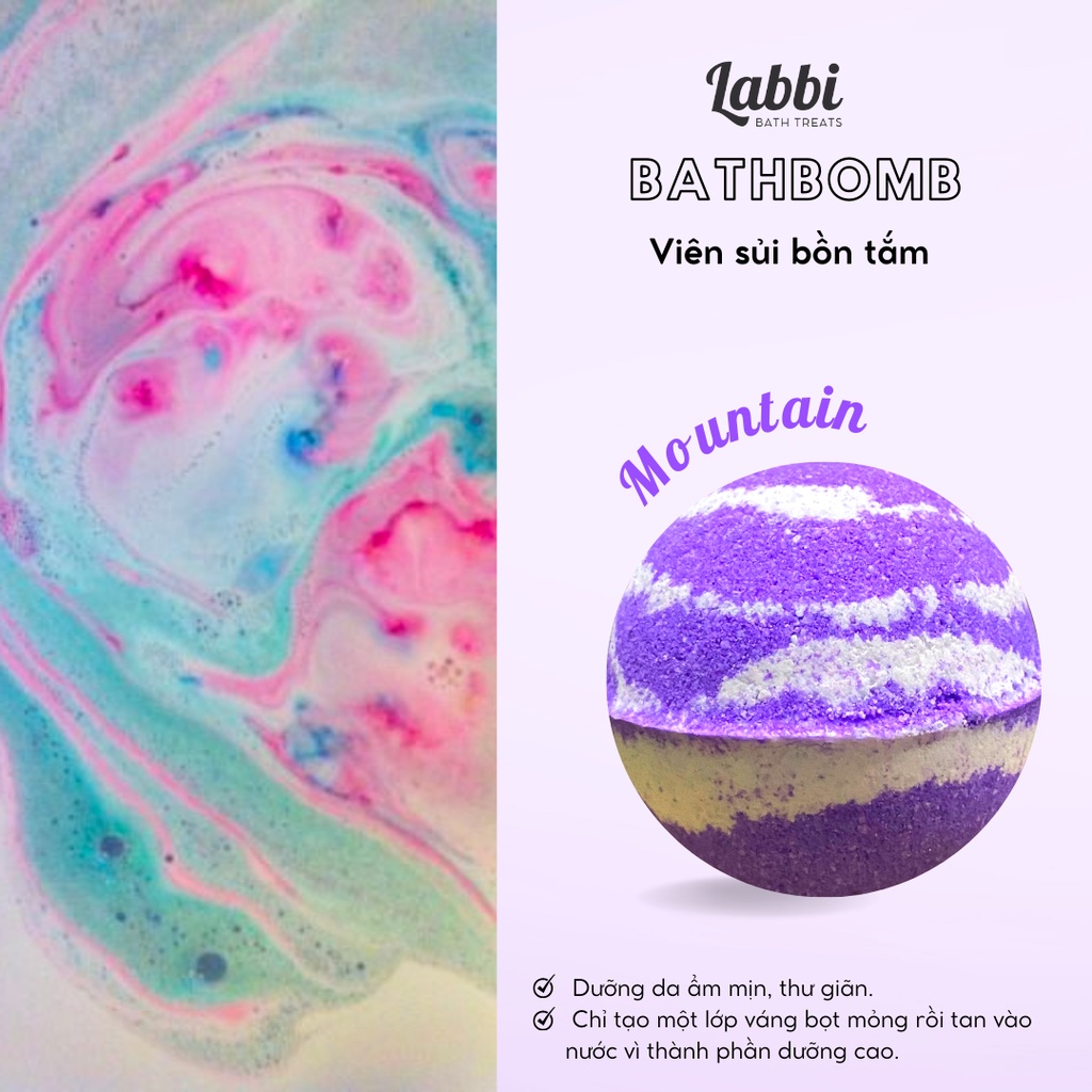 MOUNTAIN [Labbi] Bath bomb / Viên sủi bồn tắm / Bom tắm