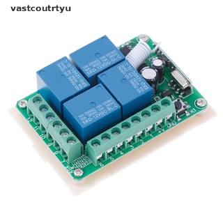 Vas DC 12v 10a 433mhz 4ch wireless relay rf remote control switch receiver n