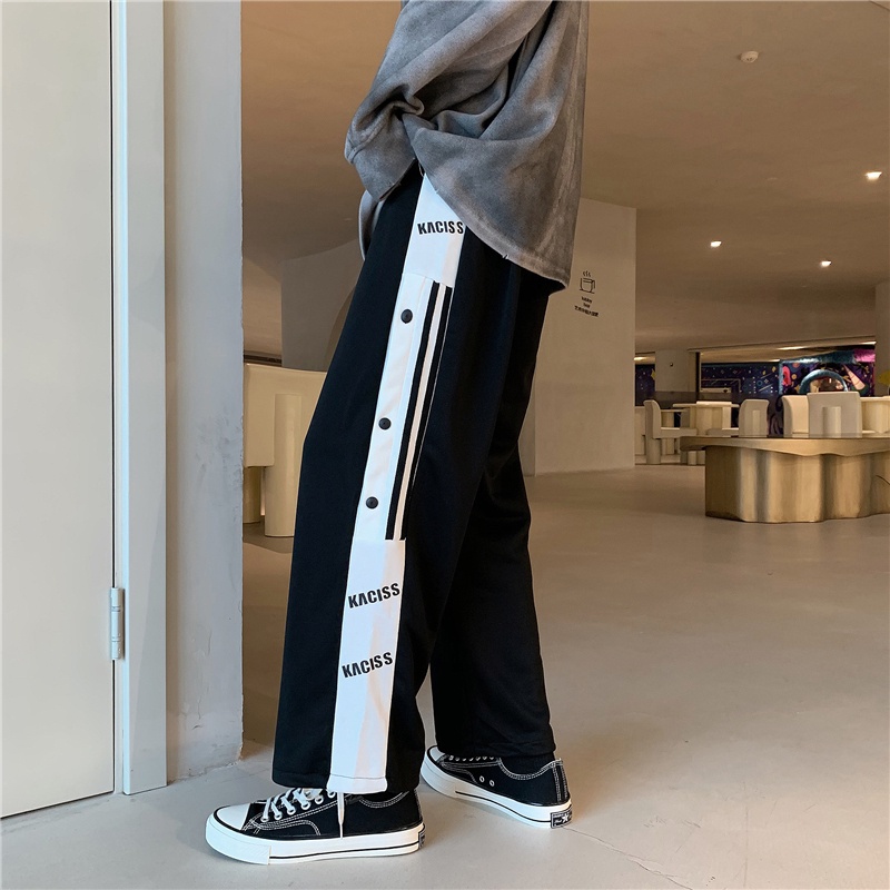 Quần ống rộng màu nhuộm phong cách Nhật Bản thời trang cho nam size M-2XL