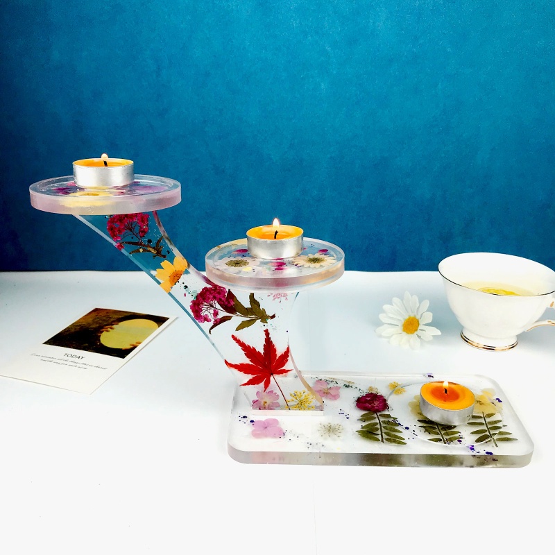 Khuôn Silicon Làm Giá Đỡ Chậu Hoa Bằng Resin Diy