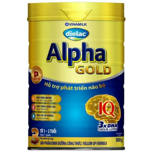 Combor 4 hộp sữa bột Dielac Alpha gold 3 900g ( từ 1 đến 2 tuổi)