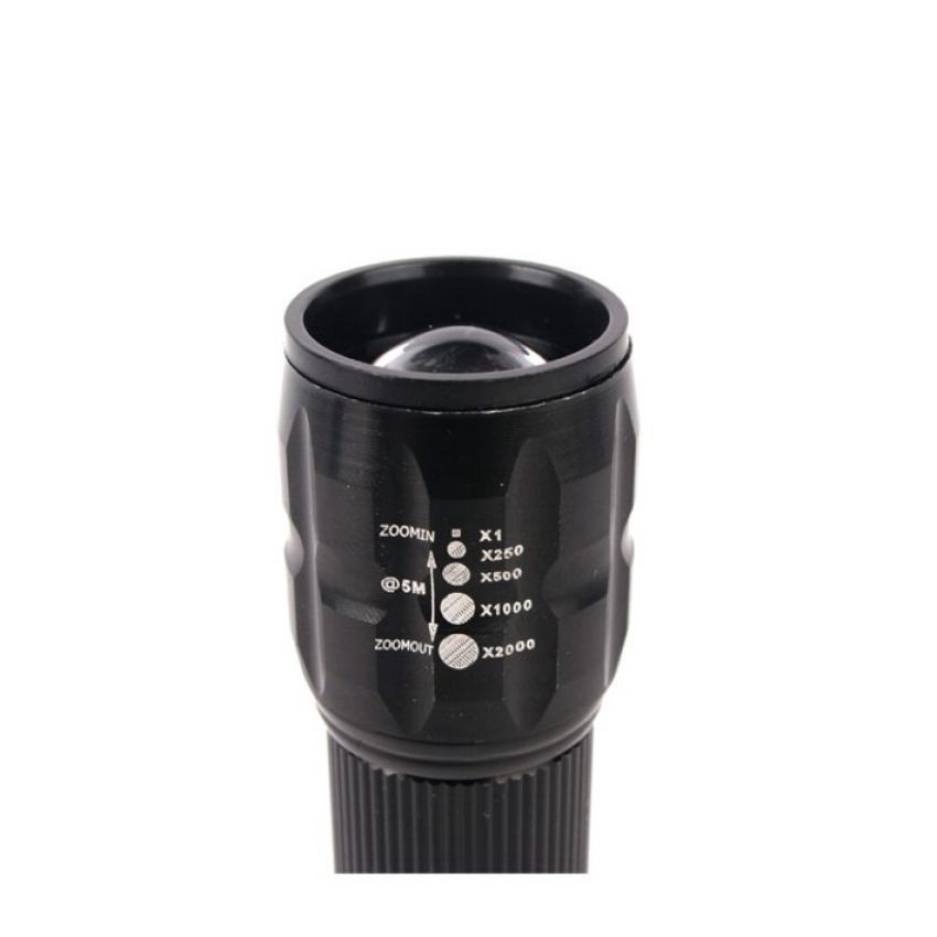 [Tổng Kho Sỉ] Đèn Pin Siêu Sáng Cầm Tay Oso X2000 (Đen) Bỏ Túi - Vỏ Hợp Kim Chống Nước, Độ Sáng Mạnh Chiếu Xa, 3 Chế Độ