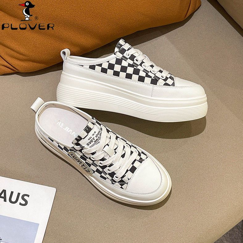 Dép Bít Mũi Đế Dày Tăng Chiều Cao Thời Trang Mùa Thu Phong Cách Hàn Quốc