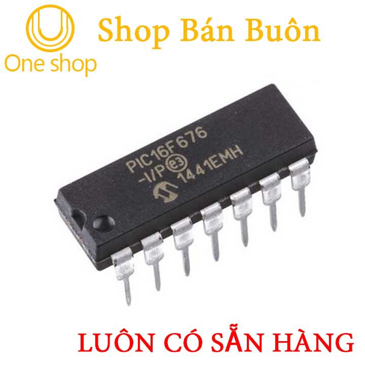 IC Chức Năng PIC16F676-I/P DIP-14 Mới