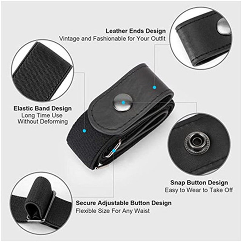 Thắt Lưng Co Giãn Không Khóa 4 Màu Tùy Chọn Cho Nam Và Nữ