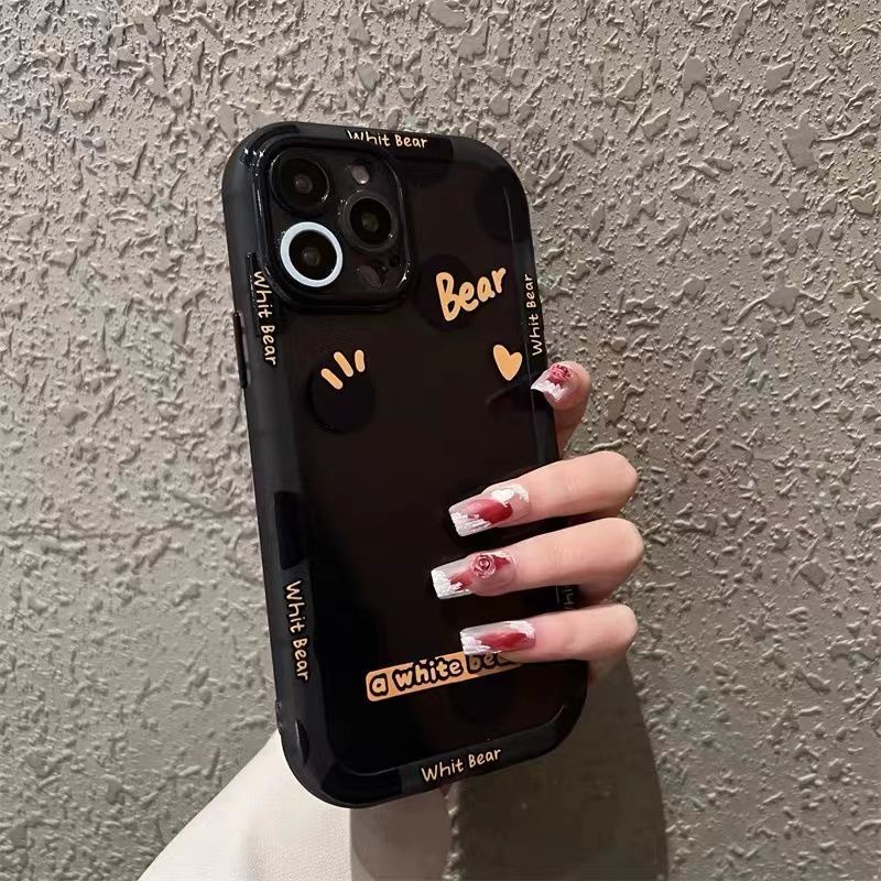 Ốp Điện Thoại Trong Suốt Chống Sốc Chống Sốc Họa Tiết Chấm Bi Và Chữ Tiếng Anh Cho iphone 12 13 11 Pro Max X Xs Max Xr