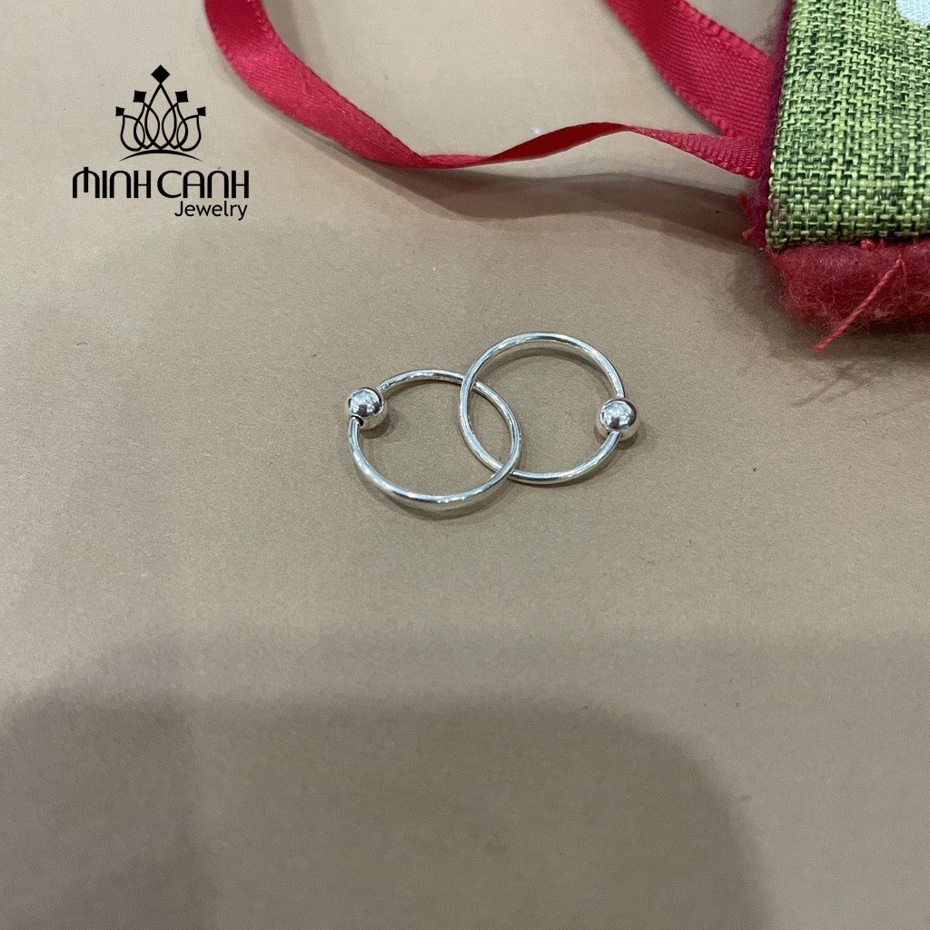 Bông Tai Trẻ Em Sơ Sinh 1 Bi Tròn - Minh Canh Jewelry